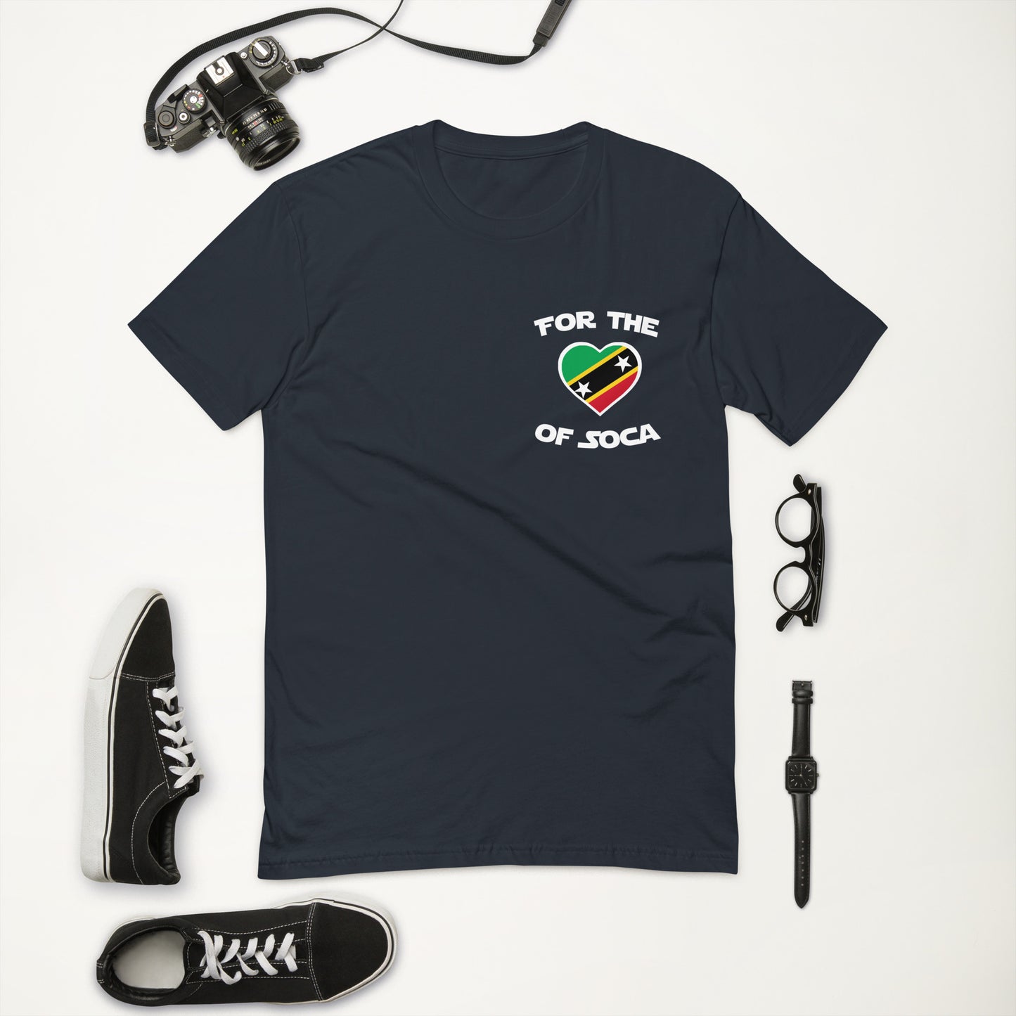 Team St. Kitts Men's Navy T-shirt (small logo)