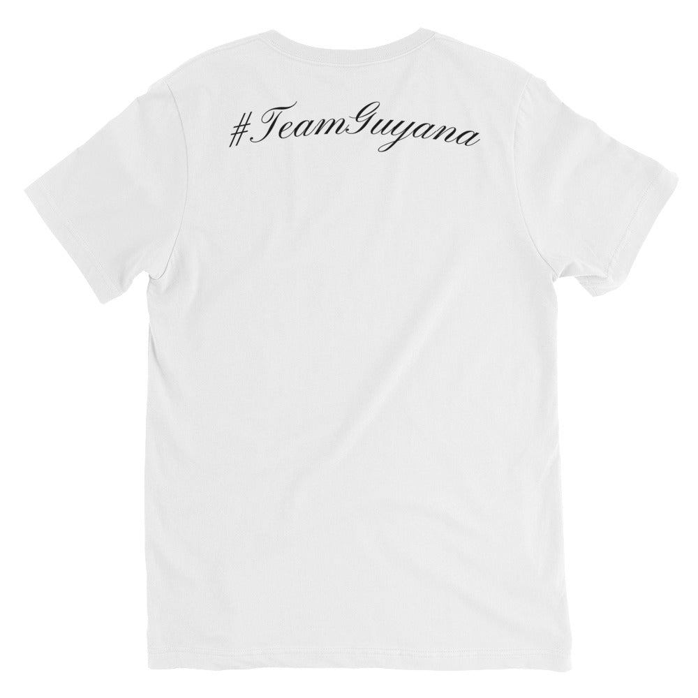 Unisex Team Guyana V-Neck T-Shirt (small logo)