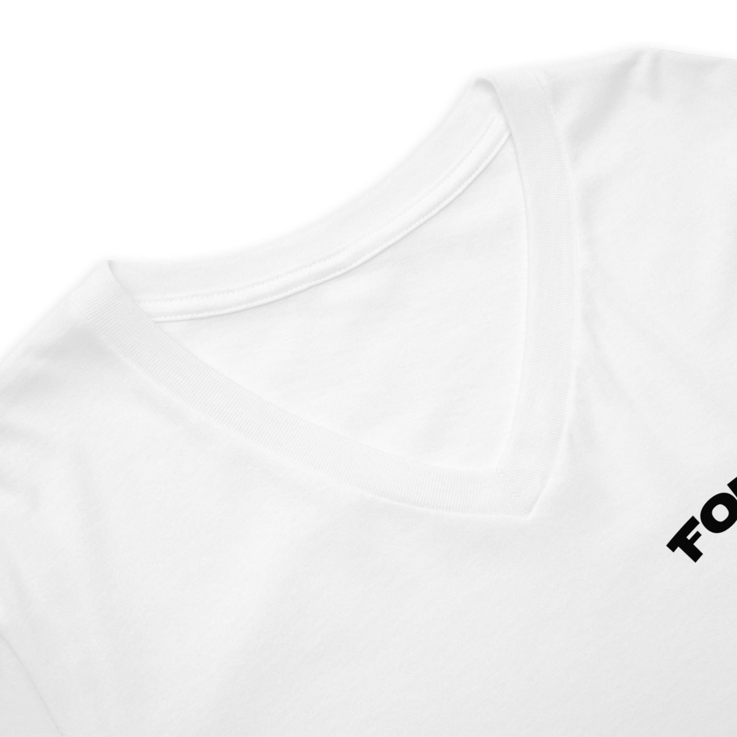 Unisex Team Guyana V-Neck T-Shirt White (small logo)