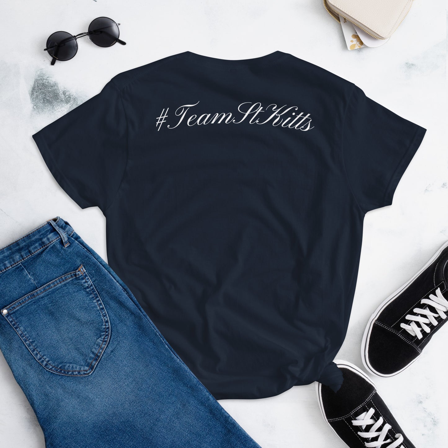 Team St. Kitts Women's Navy T-shirt