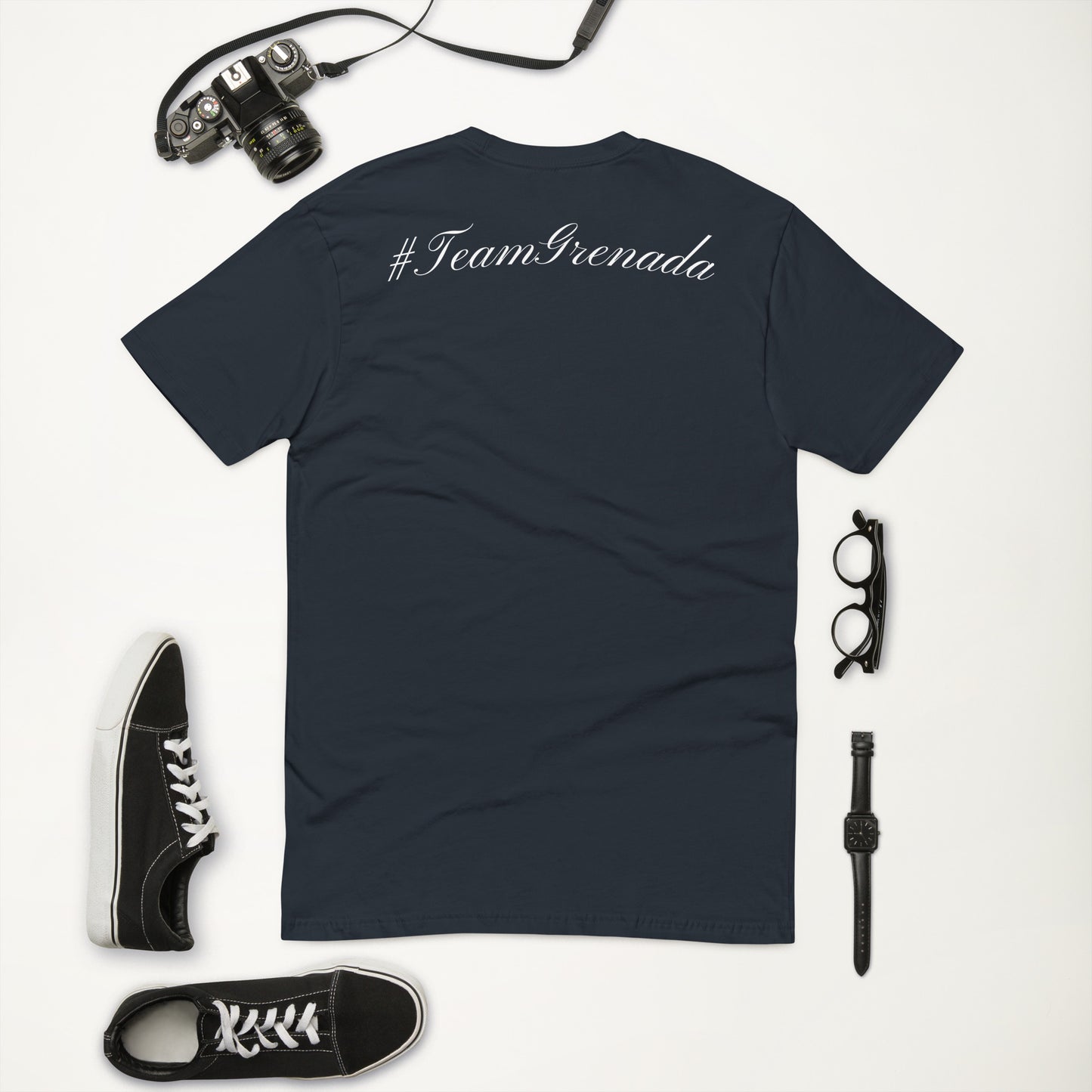 Team Grenada Men's Navy t-shirt (small logo)