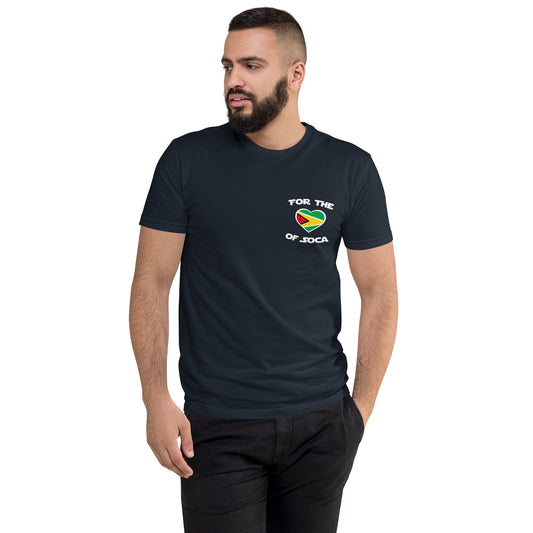 Team Guyana Men's Navy T-shirt (small logo)