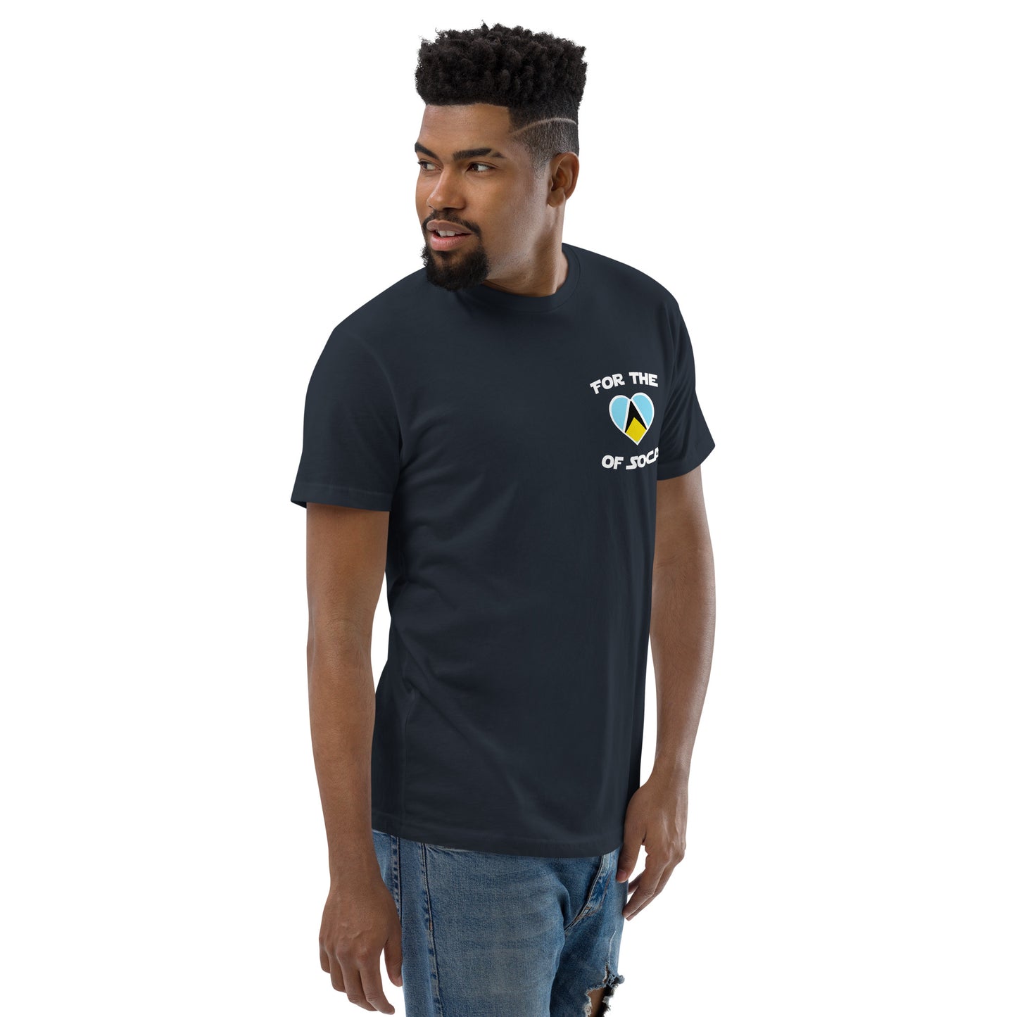 Team St. Lucia Men's Navy T-shirt (small logo)