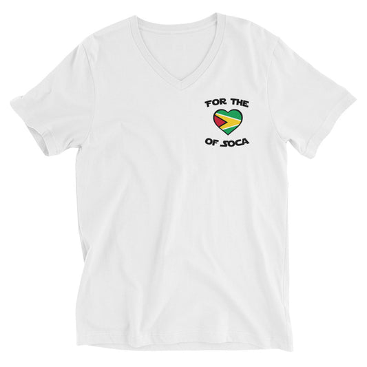 Unisex Team Guyana V-Neck T-Shirt (small logo)