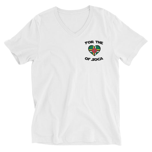 Unisex Team Dominica V-Neck T-Shirt (small logo)