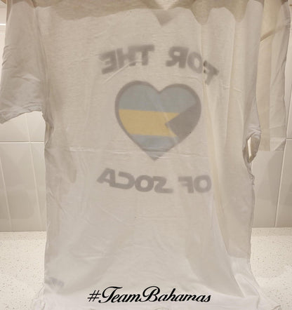 Team Bahamas Unisex Short Sleeve V- Neck Tee (white)