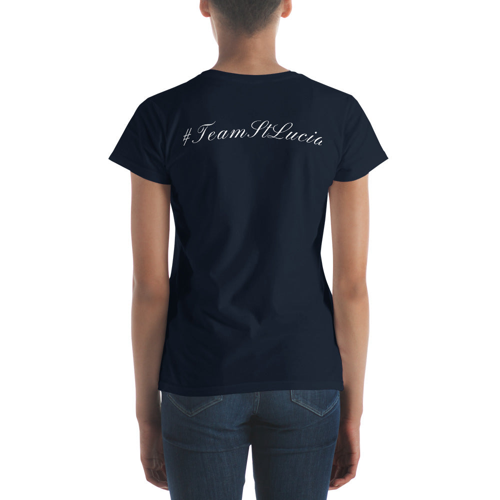Team St. Lucia Women's Navy t-shirt