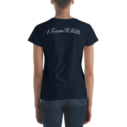 Team St. Kitts Women's Navy t-shirt (small logo)