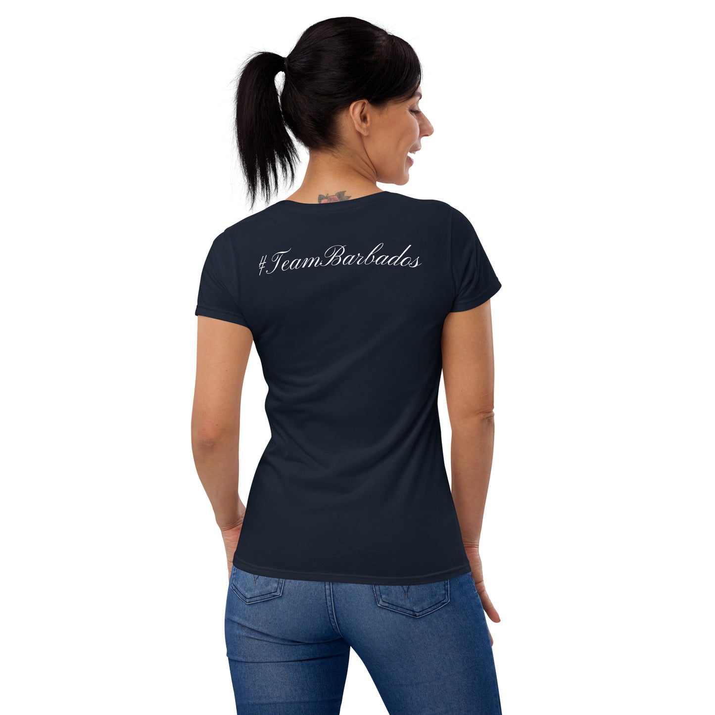Team Barbados Women's Navy t-shirt (small logo)