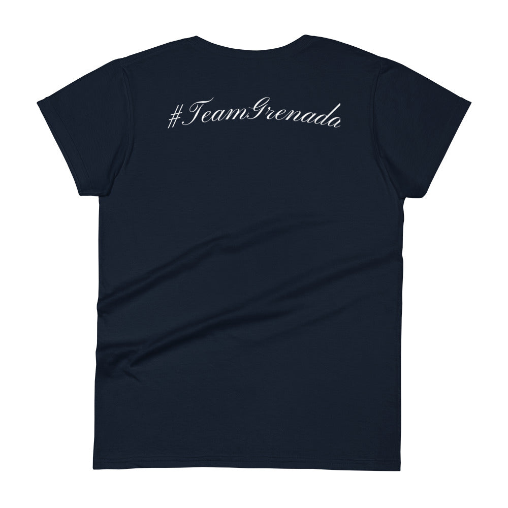 Team Grenada Women's Navy t-shirt (small logo)