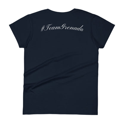 Team Grenada Women's Navy t-shirt (small logo)