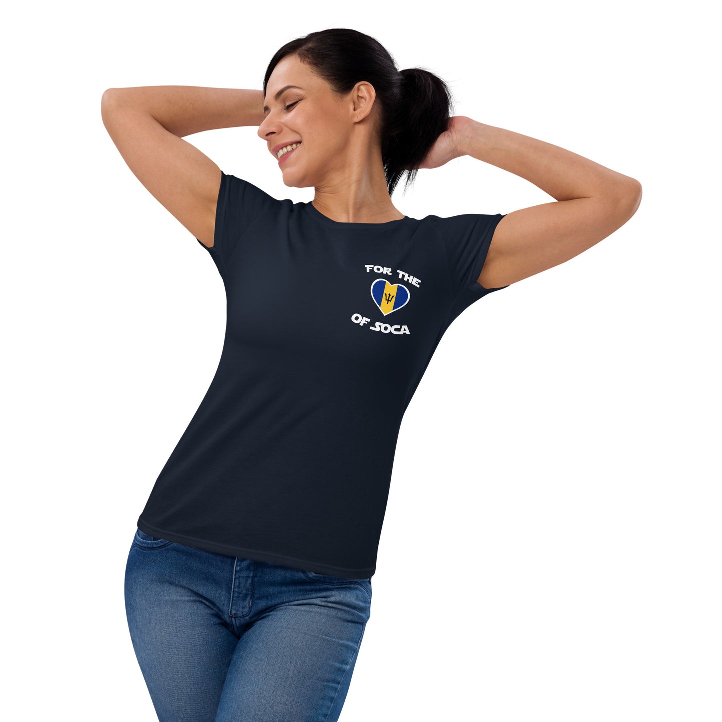 Team Barbados Women's Navy t-shirt (small logo)