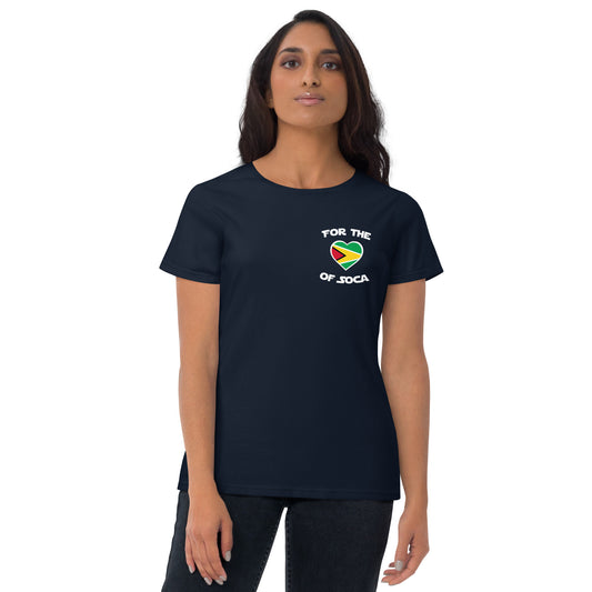 Team Guyana Women's Navy t-shirt (small logo)