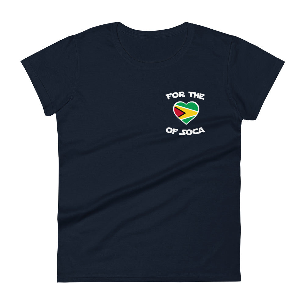Team Guyana Women's Navy t-shirt (small logo)