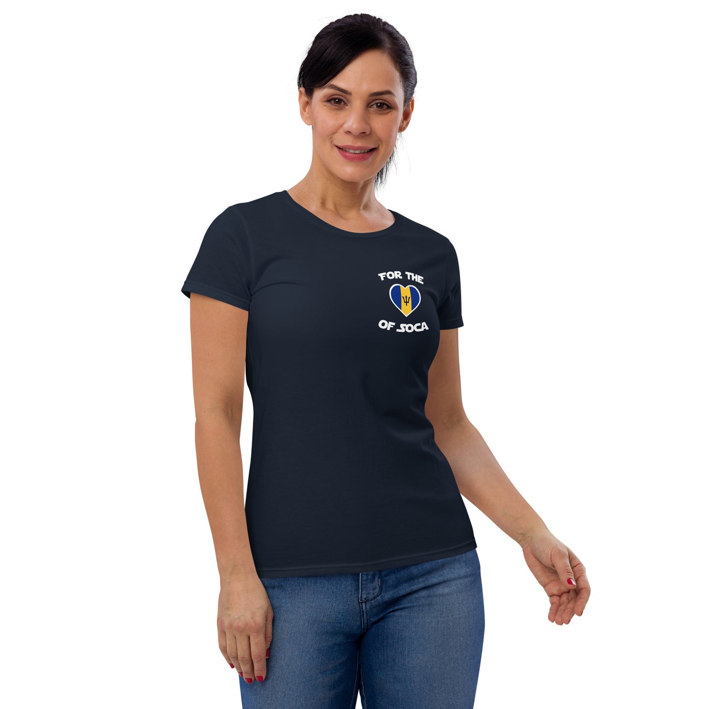 Team Barbados Women's Navy t-shirt (small logo)