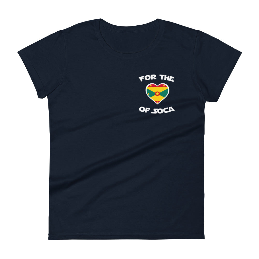 Team Grenada Women's Navy t-shirt (small logo)