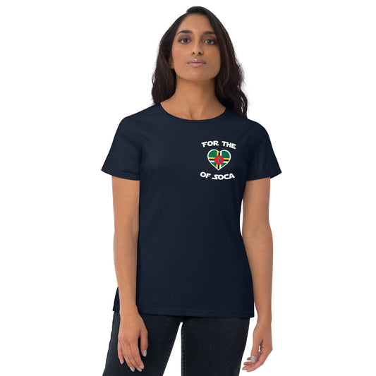 Team Dominica Women's Navy t-shirt (small logo)